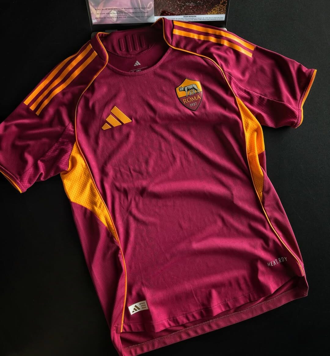 AS Roma 2025-26 Home Kit – Player Edition